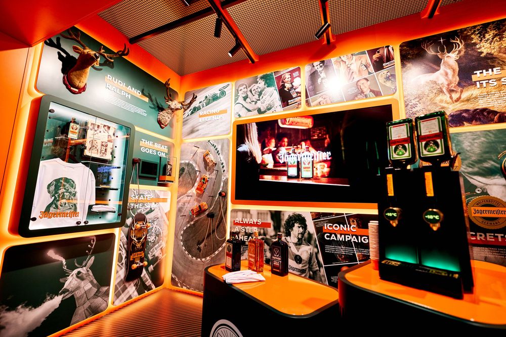 Jägermeister Jägerland Travel Retail activation at Frankfurt Airport Terminal 3 photographed by Adam Bertalan