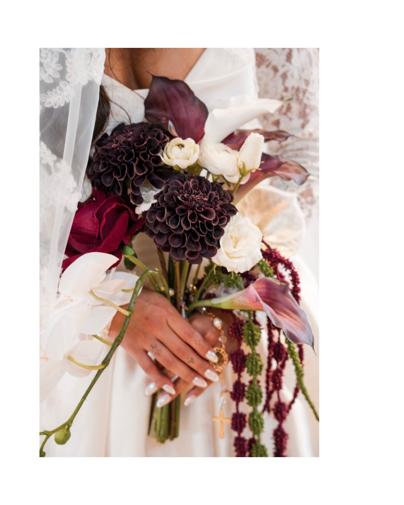 Bridal bouquet detail photographed by JDF Media near Glenwood Springs, Colorado