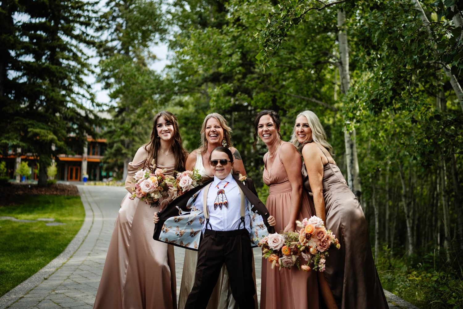 Wedding party portrait at Azuridge Estate Hotel