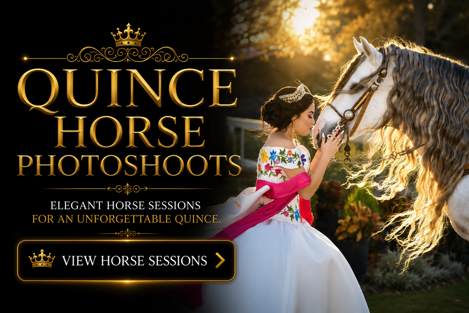 Dallas Fort Worth Quince Horse Photoshoot featuring Professional Quince Horse Photography at beautiful North Texas ranch locations