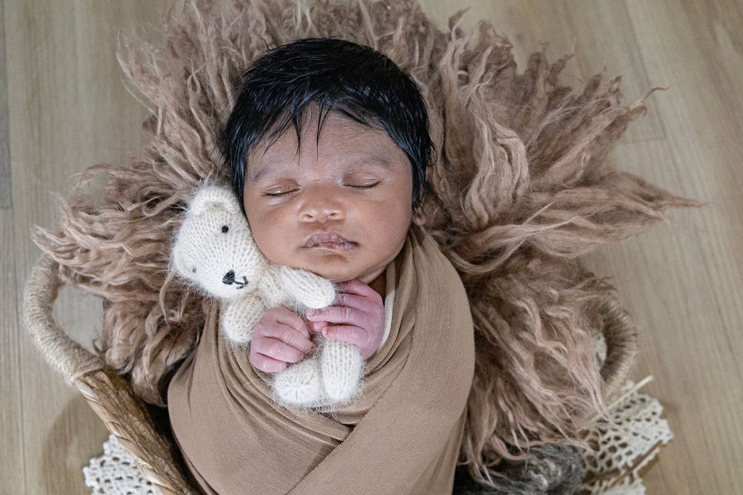wrapped newborn photography