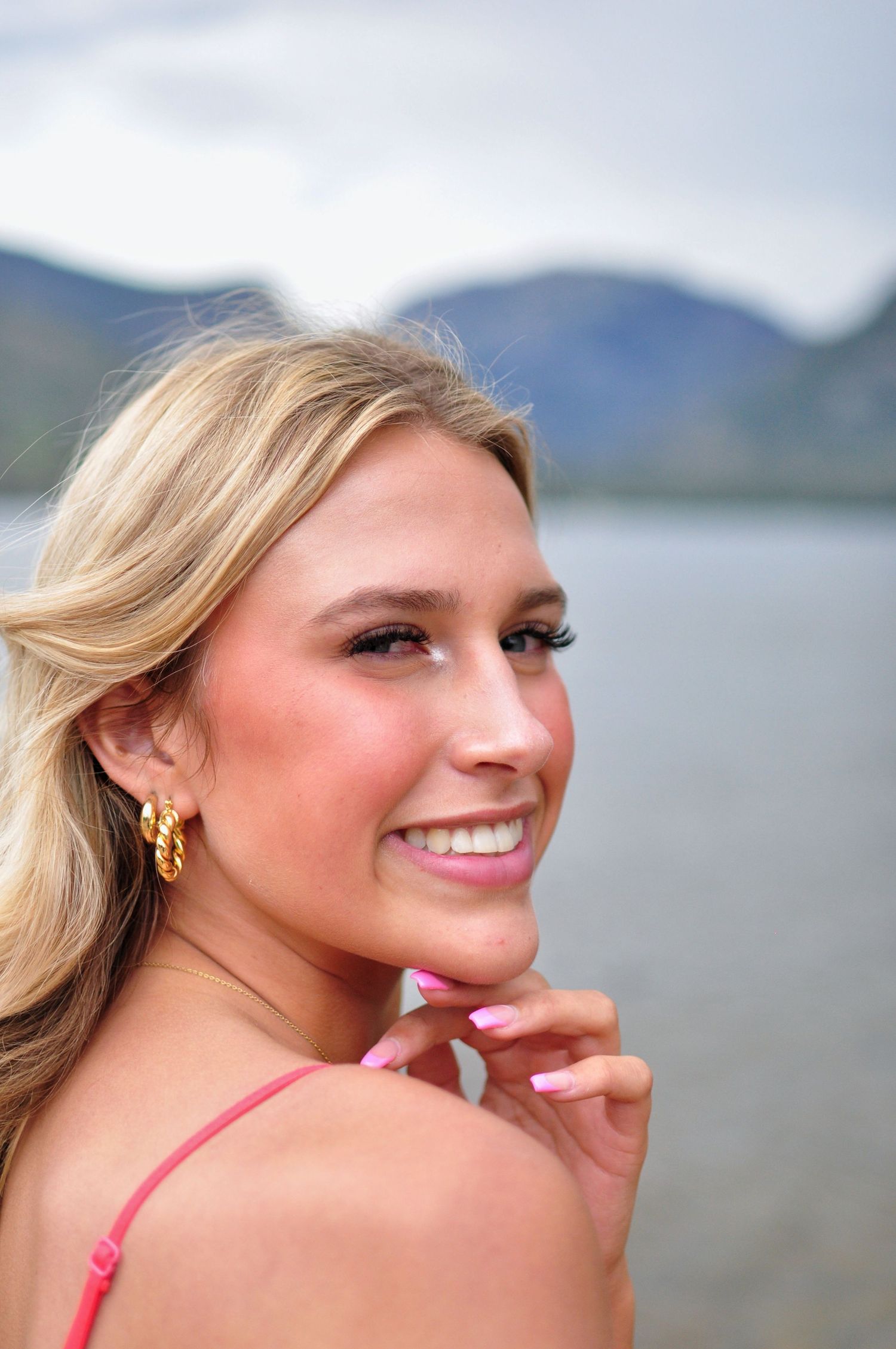 A headshot of a young lady