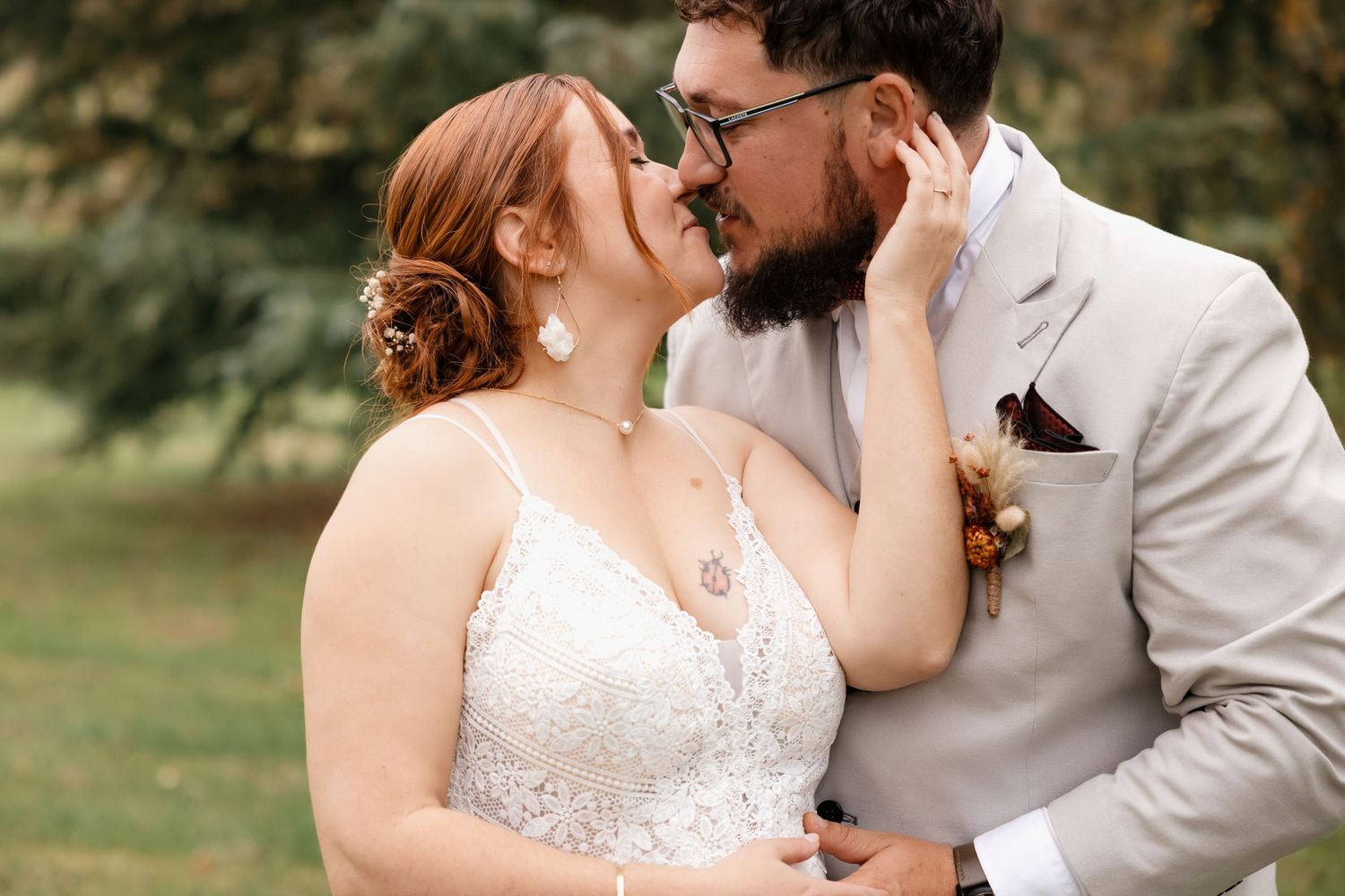 Couple mariés au domaine