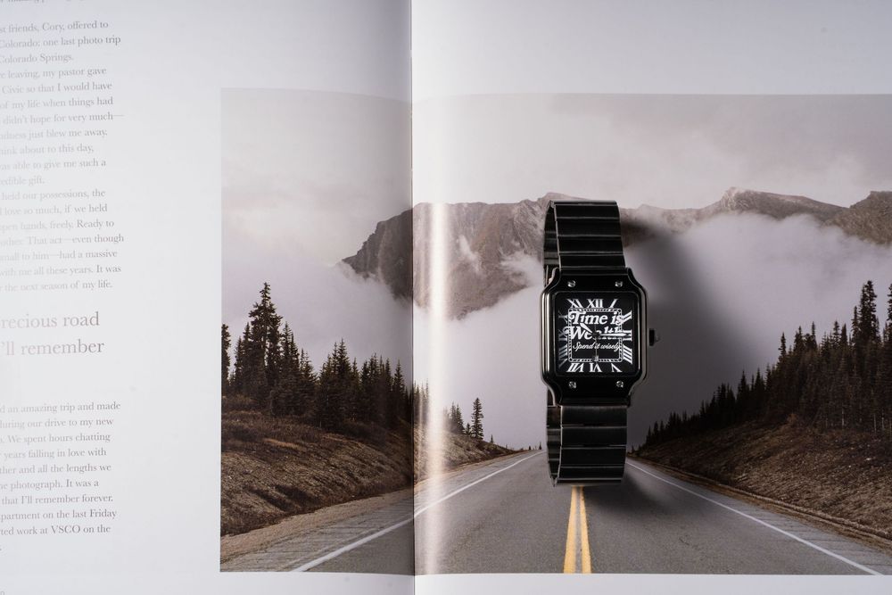 Time is wealth, watch product photoshoot.