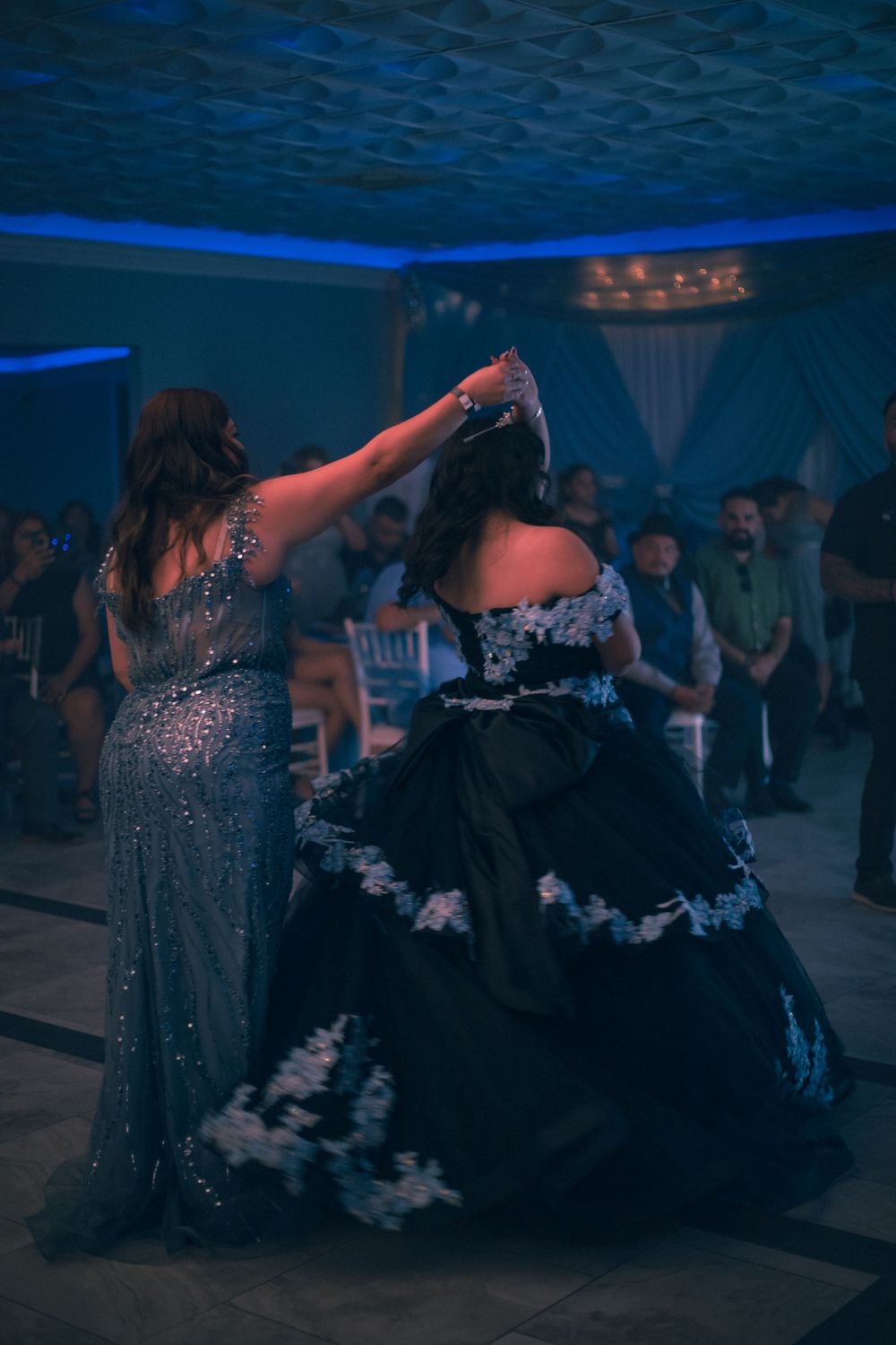 Cinematic photography of mother and daughter dance