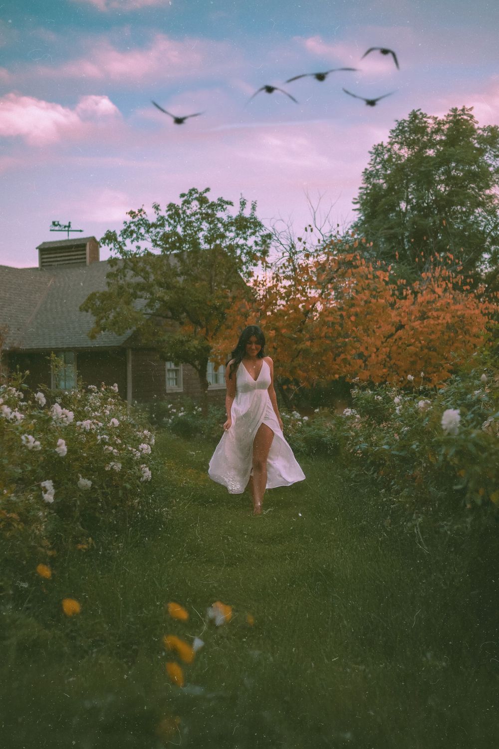 Cottagecore themed sweet 16 photography at Prospect Park in Redlands California