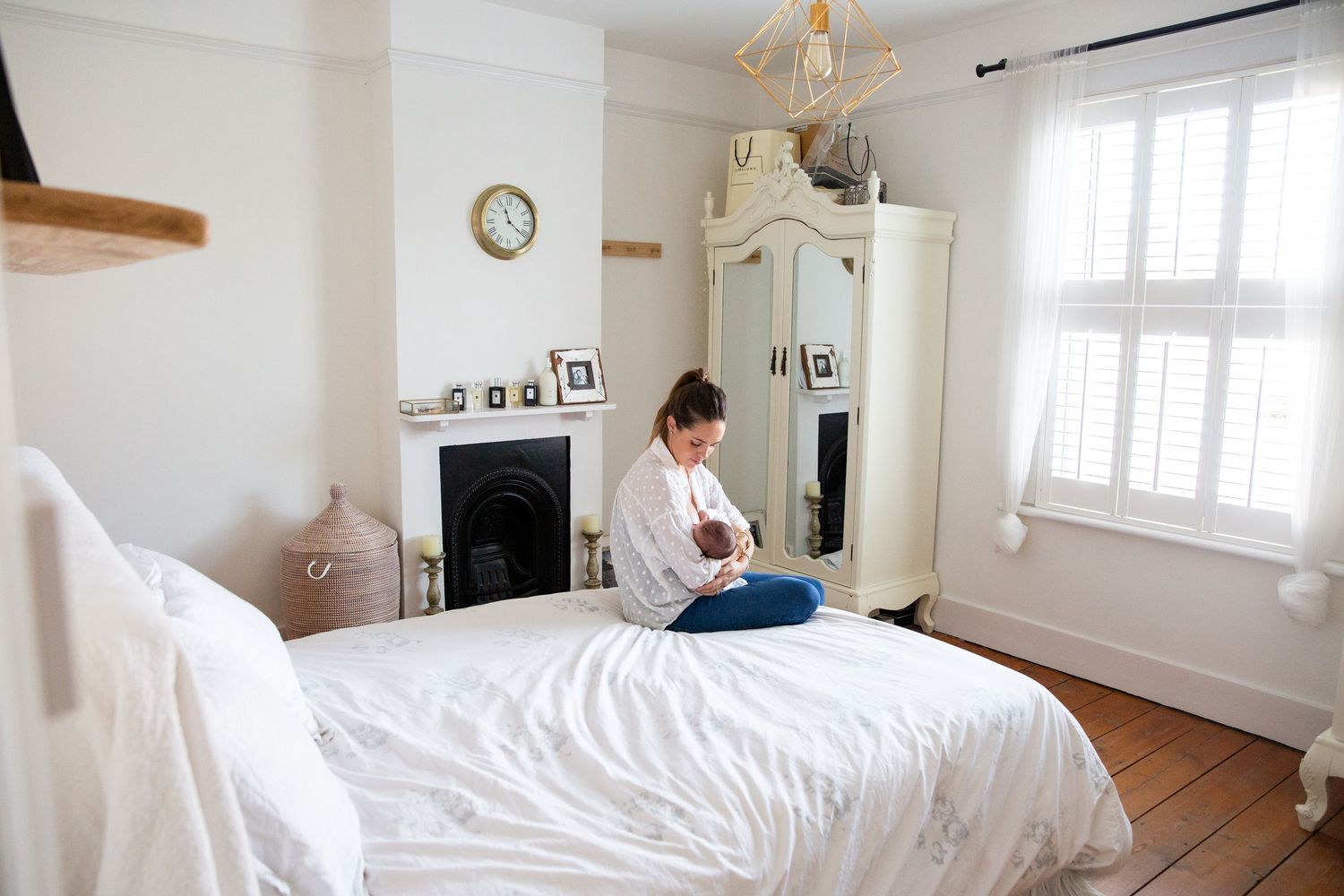 Natural newborn photography at home in Surrey