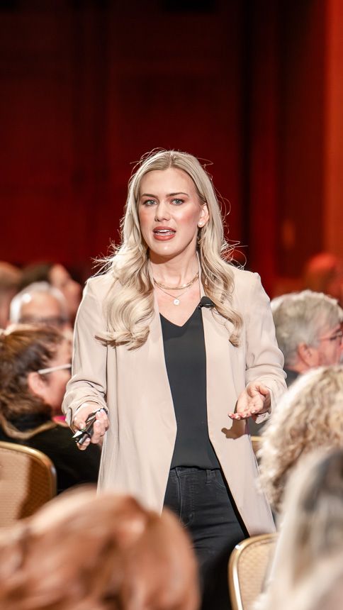 Woman Speaker at Corporate Event