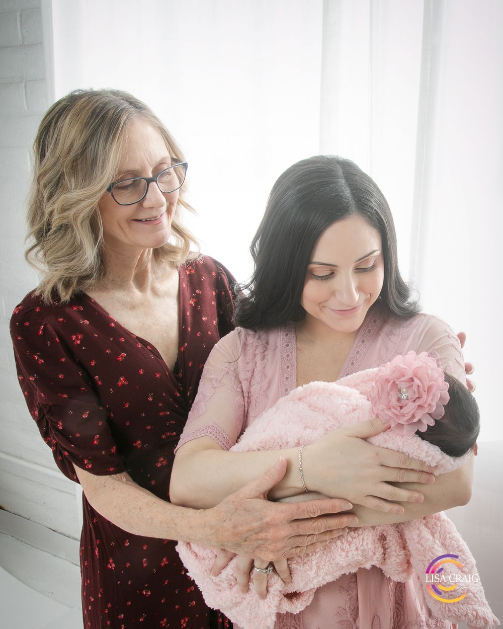 Family bonding moments captured in soft tones as parent and child share tender embraces in a series of heartfelt photos.