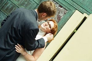 Manhattan elopement portraits featuring a couple in love surrounded by iconic New York architecture