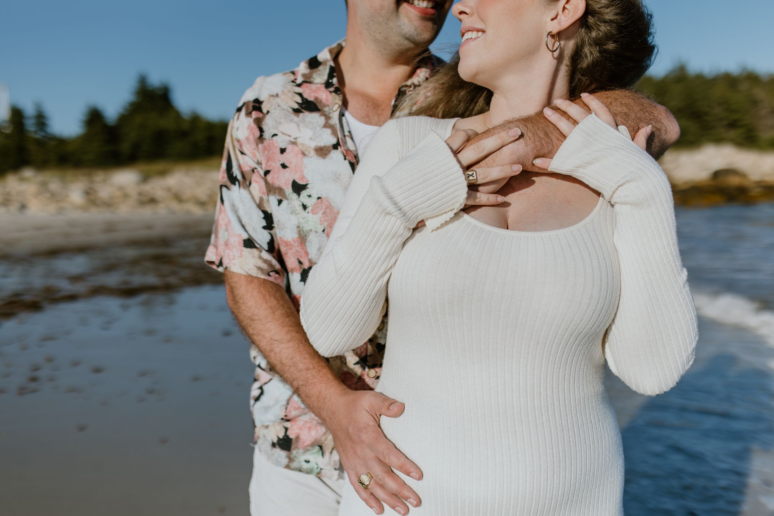Pregnancy announcement, maternity session, Crystal Crescent Beach, Nova Scotia, Halifax Photographer