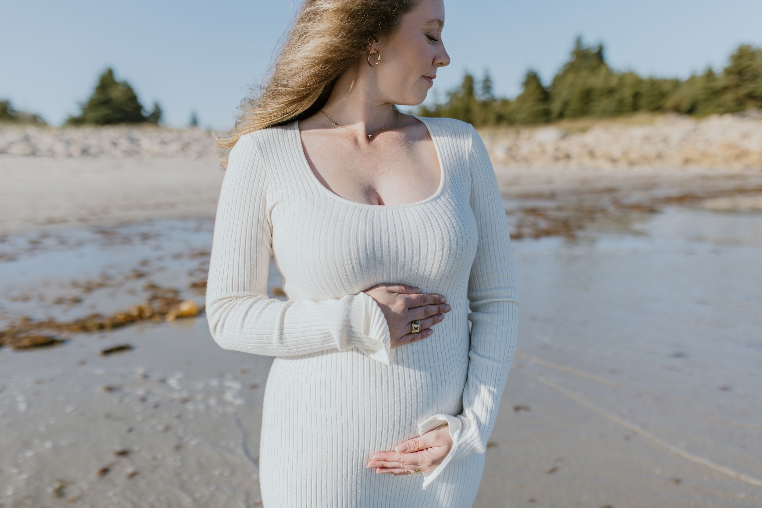 Pregnancy announcement, maternity session, Crystal Crescent Beach, Nova Scotia, Halifax Photographer