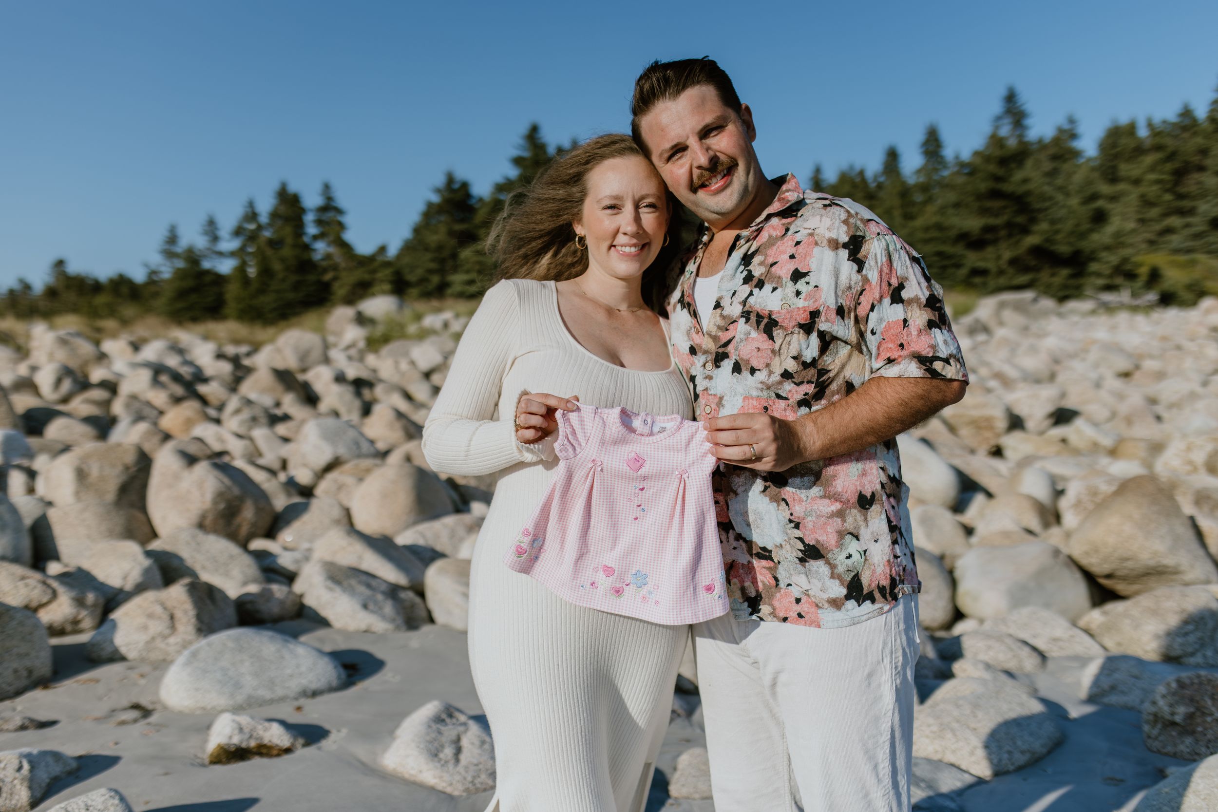 Pregnancy announcement, maternity session, Crystal Crescent Beach, Nova Scotia, Halifax Photographer