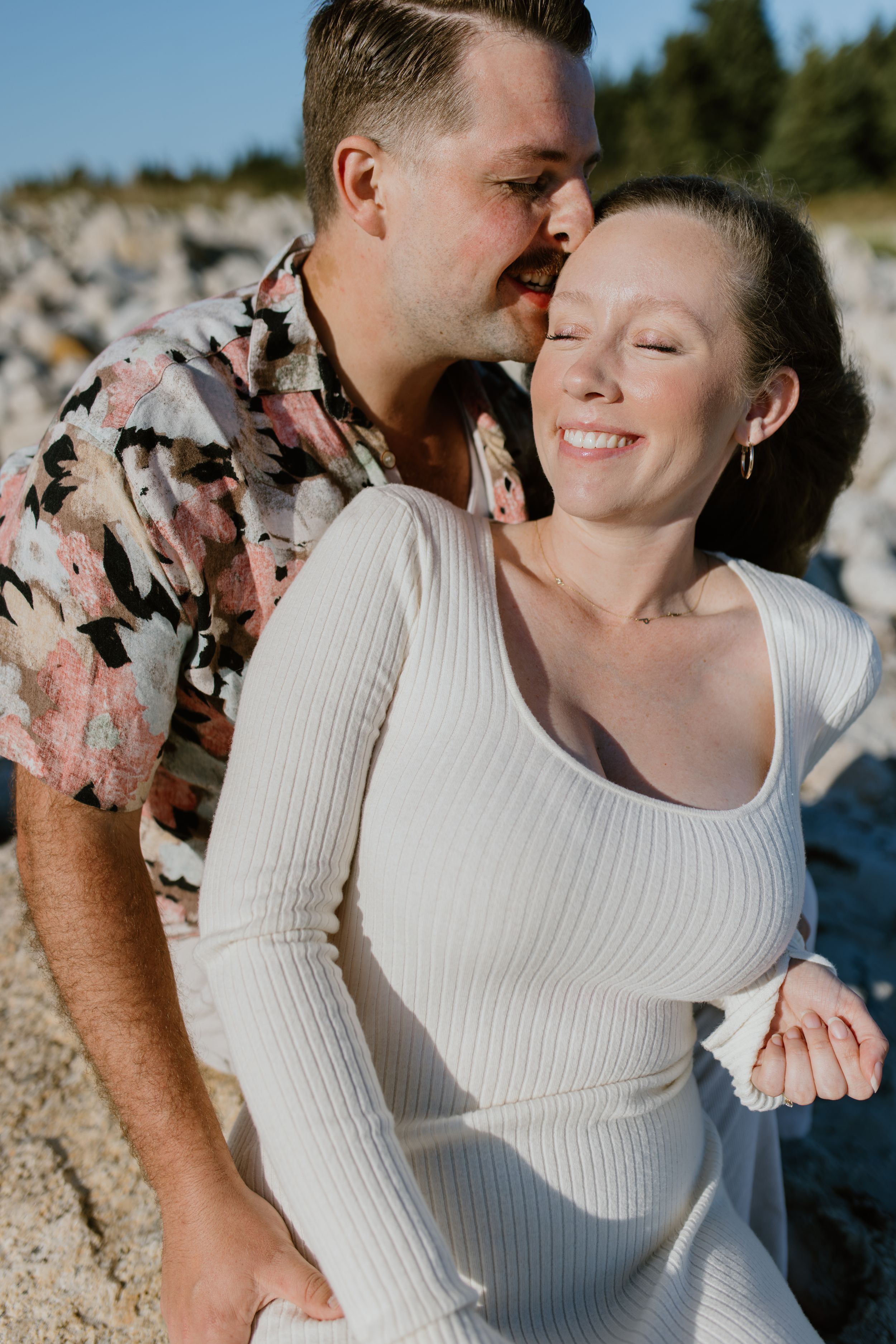 Pregnancy announcement, maternity session, Crystal Crescent Beach, Nova Scotia, Halifax Photographer