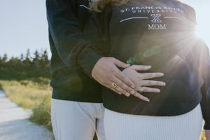 Pregnancy announcement, maternity session, Crystal Crescent Beach, Nova Scotia, Halifax Photographer