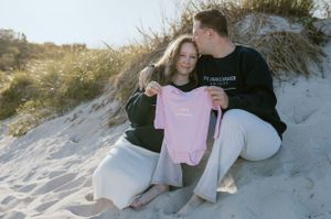 Pregnancy announcement, maternity session, Crystal Crescent Beach, Nova Scotia, Halifax Photographer