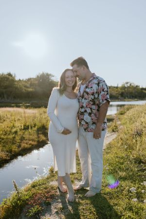 Pregnancy announcement, maternity session, Crystal Crescent Beach, Nova Scotia, Halifax Photographer