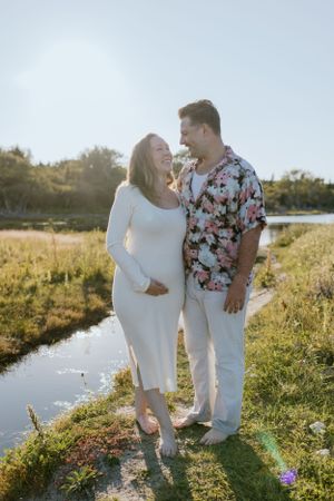 Pregnancy announcement, maternity session, Crystal Crescent Beach, Nova Scotia, Halifax Photographer