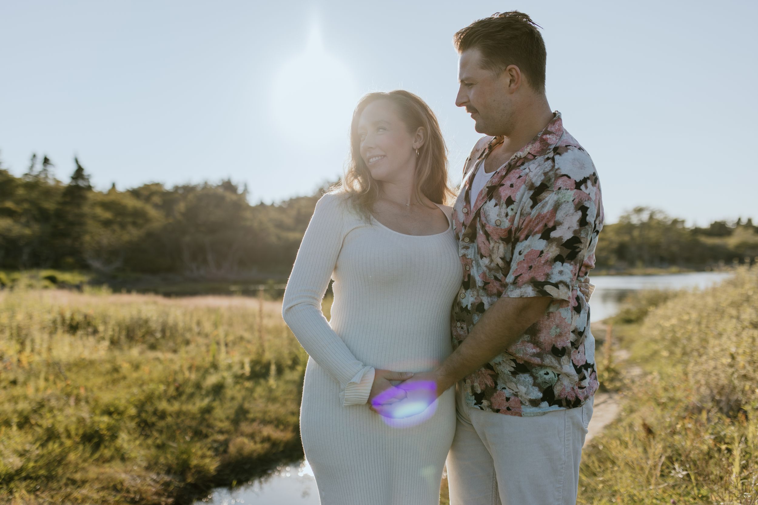 Pregnancy announcement, maternity session, Crystal Crescent Beach, Nova Scotia, Halifax Photographer