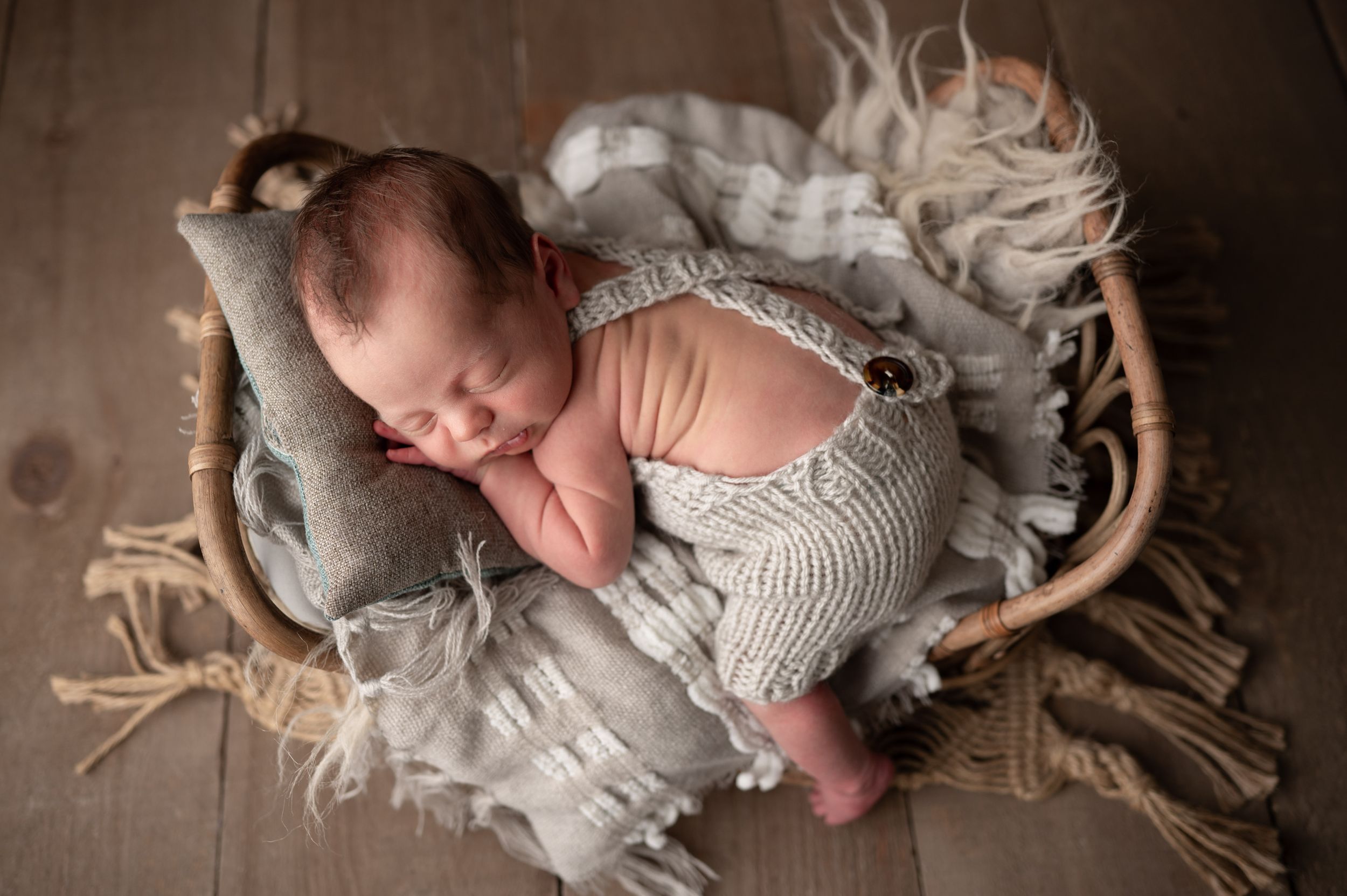 Newborn stylized photograph