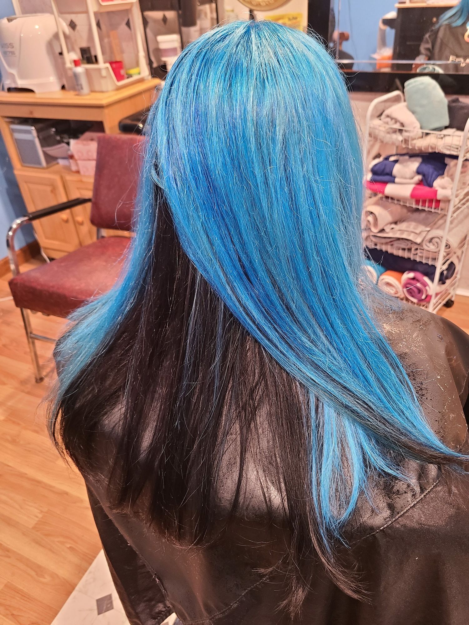 blue hair fantasy color