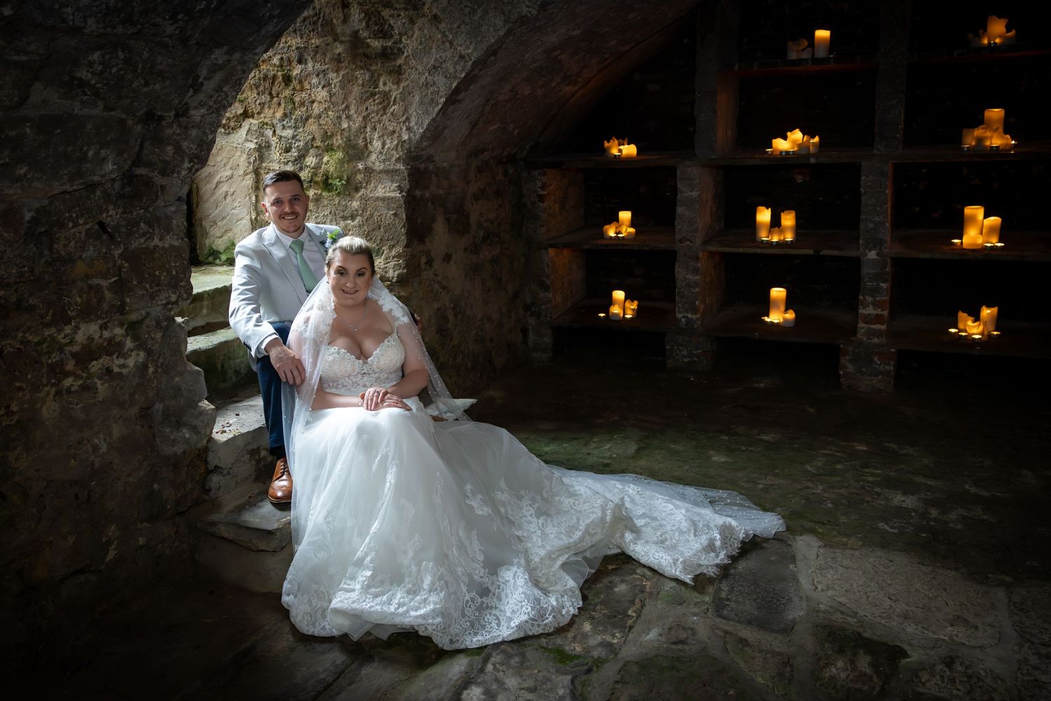 alex and gavin wedding walworth castle dungeon darlington