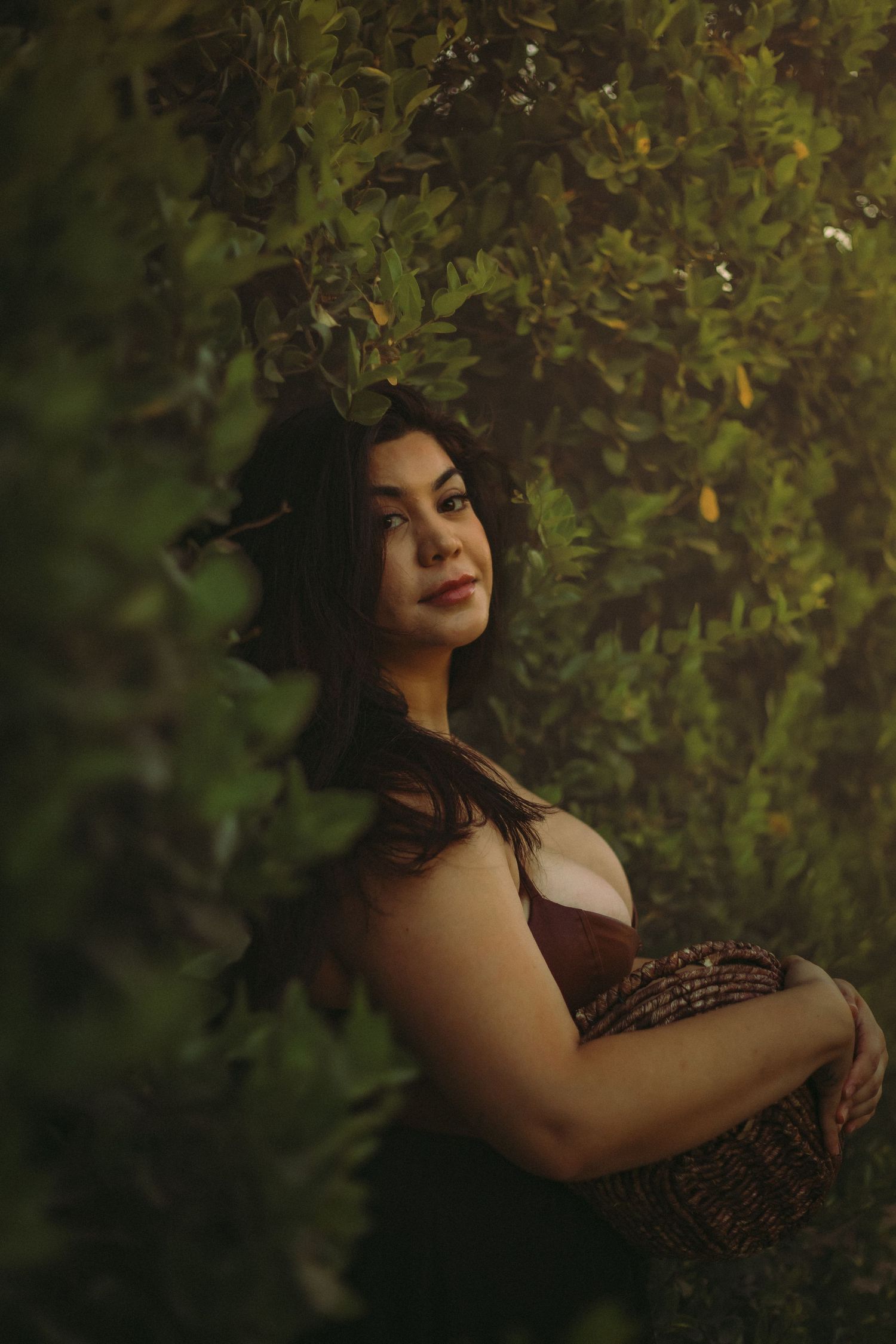 Portrait photographer in Southern California and beyond. Headshots of model modeling a new line of natural candles and their garden scents.