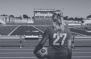 soccer player looking out on the field
