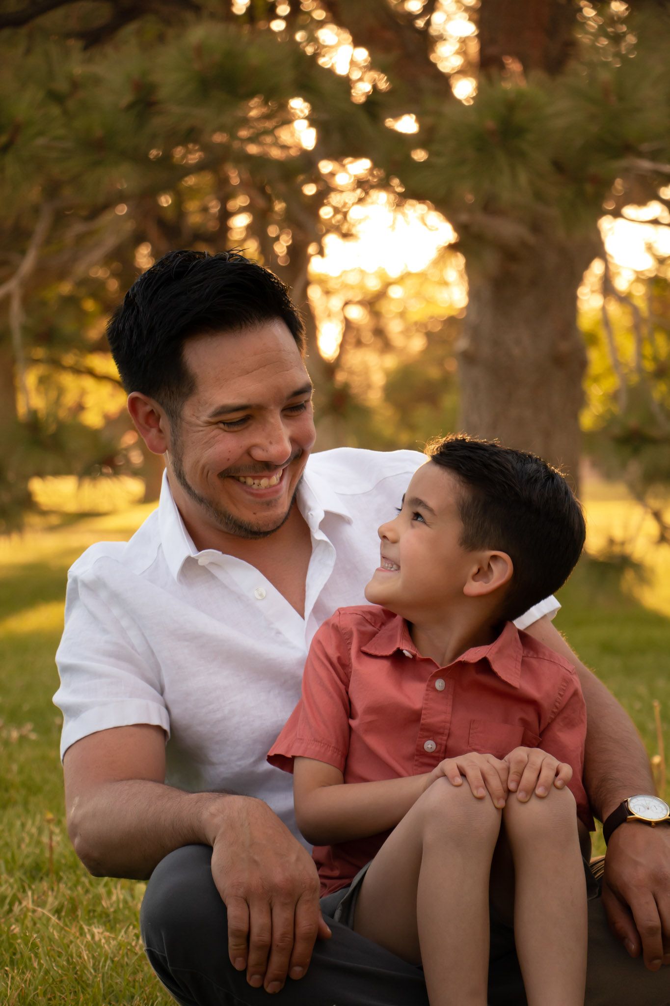 Family Portraits at the Park at Sunset