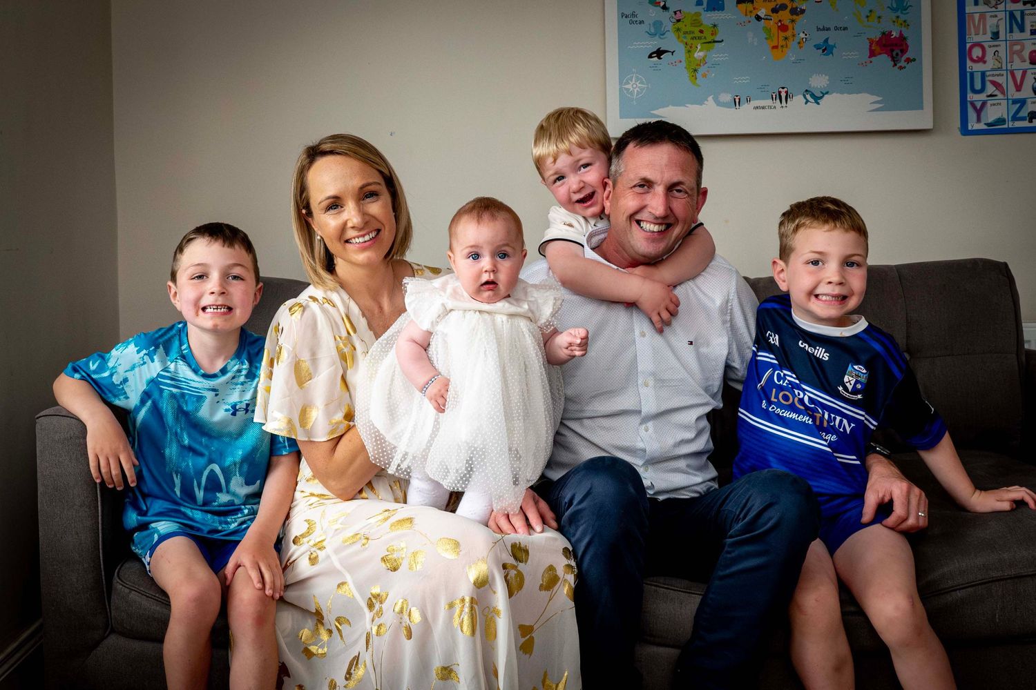 eleanor barry photography newborn waterford munster familt christening event kids playing on couch