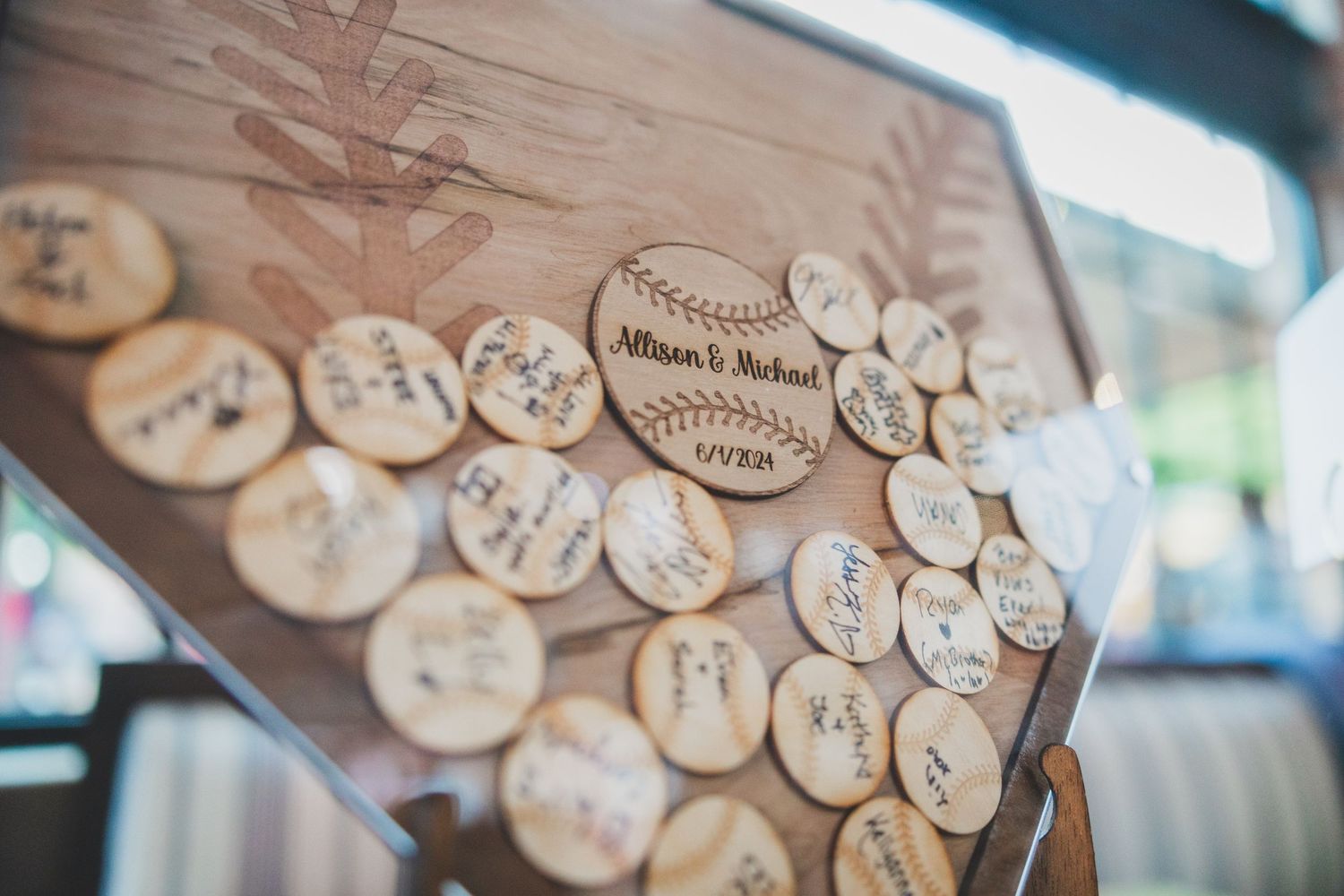 baseball themed guestbook