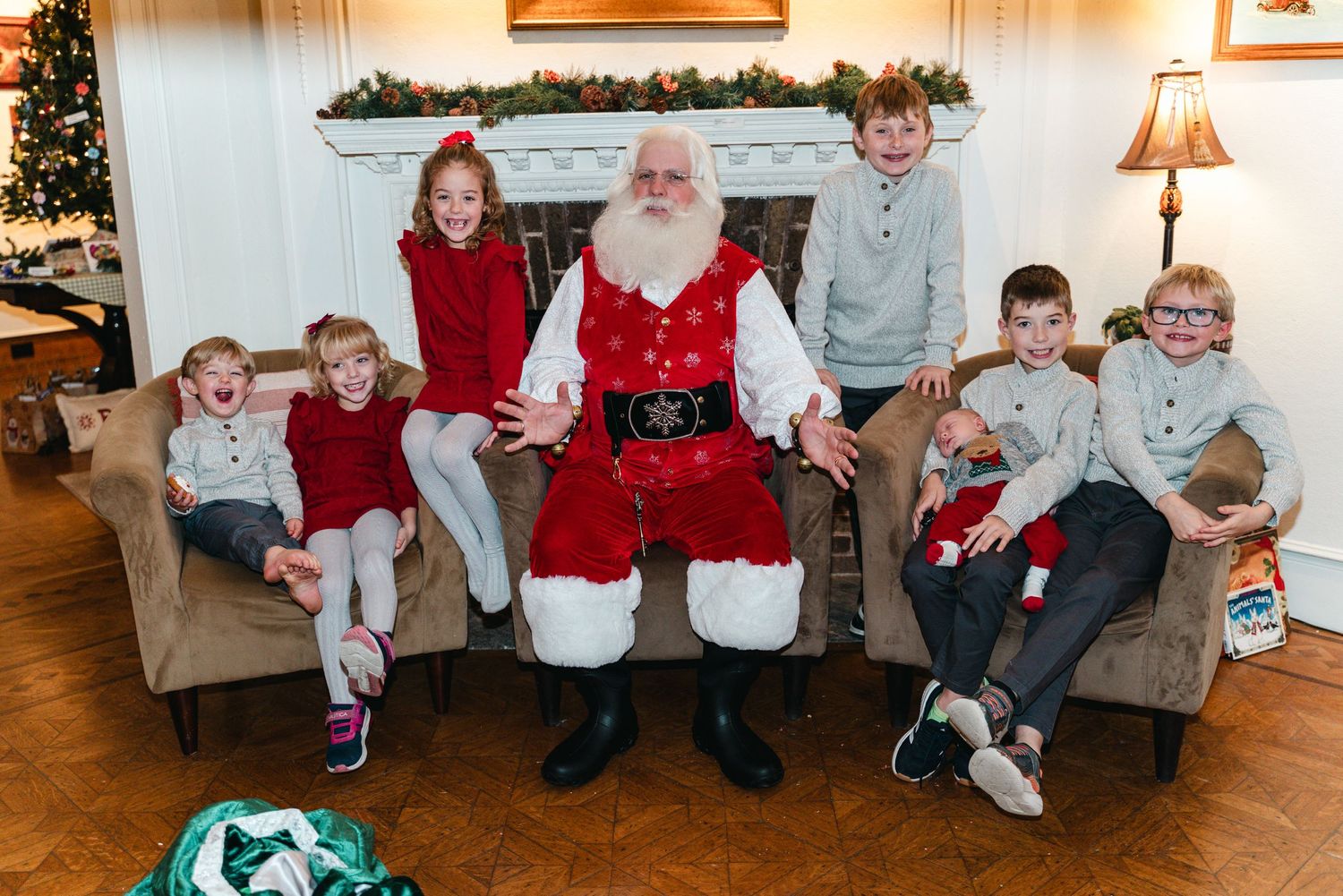 Family with Santa