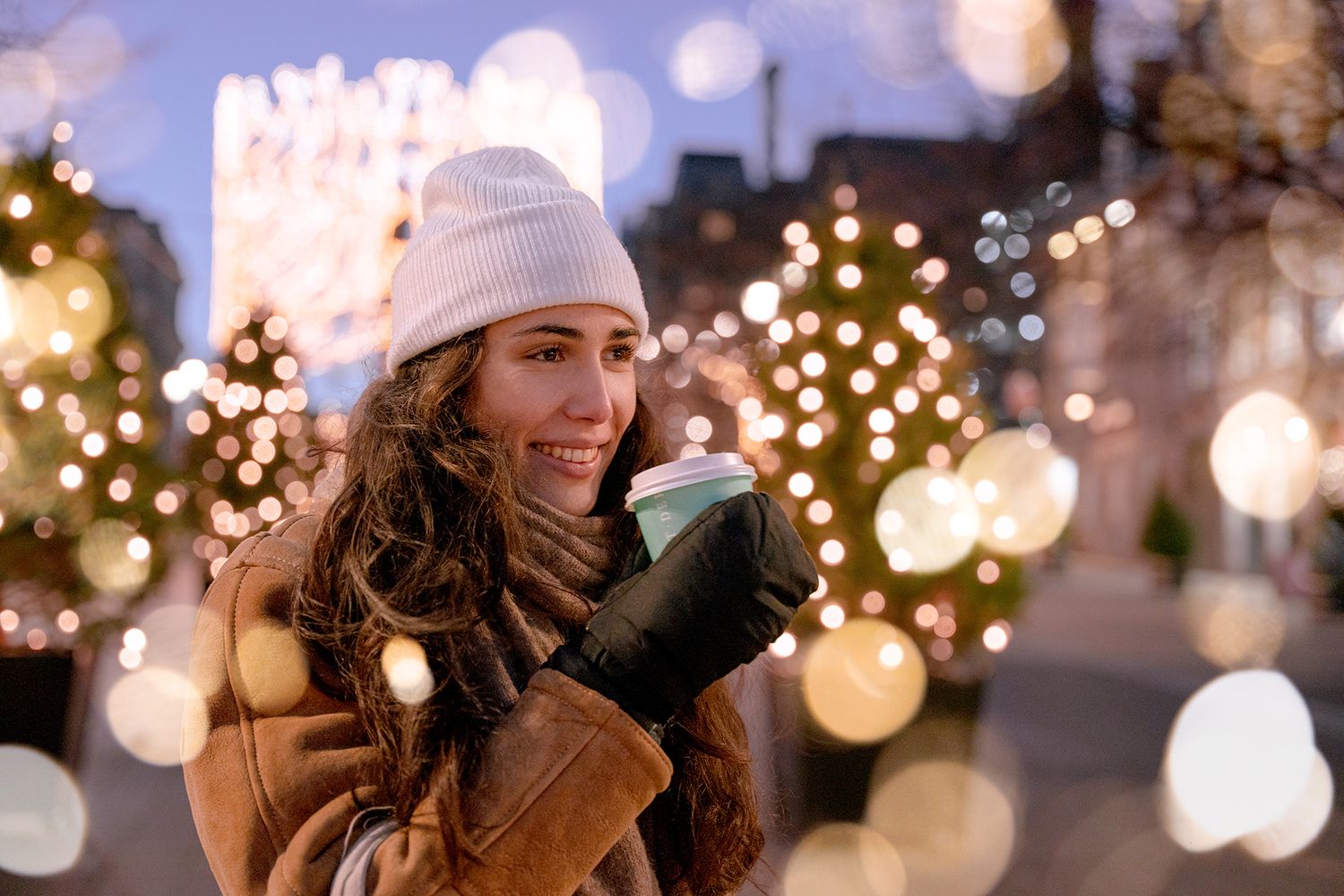 Séance photo de Noël dans le Vieux-Montréal.