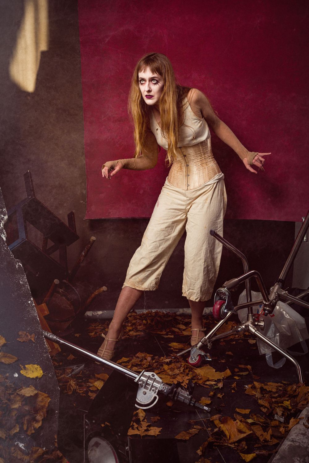 Cathy Wippell, London, November 2024 - Promotional portrait for 'The Cabaret For The End of The World' in character as Montselier.