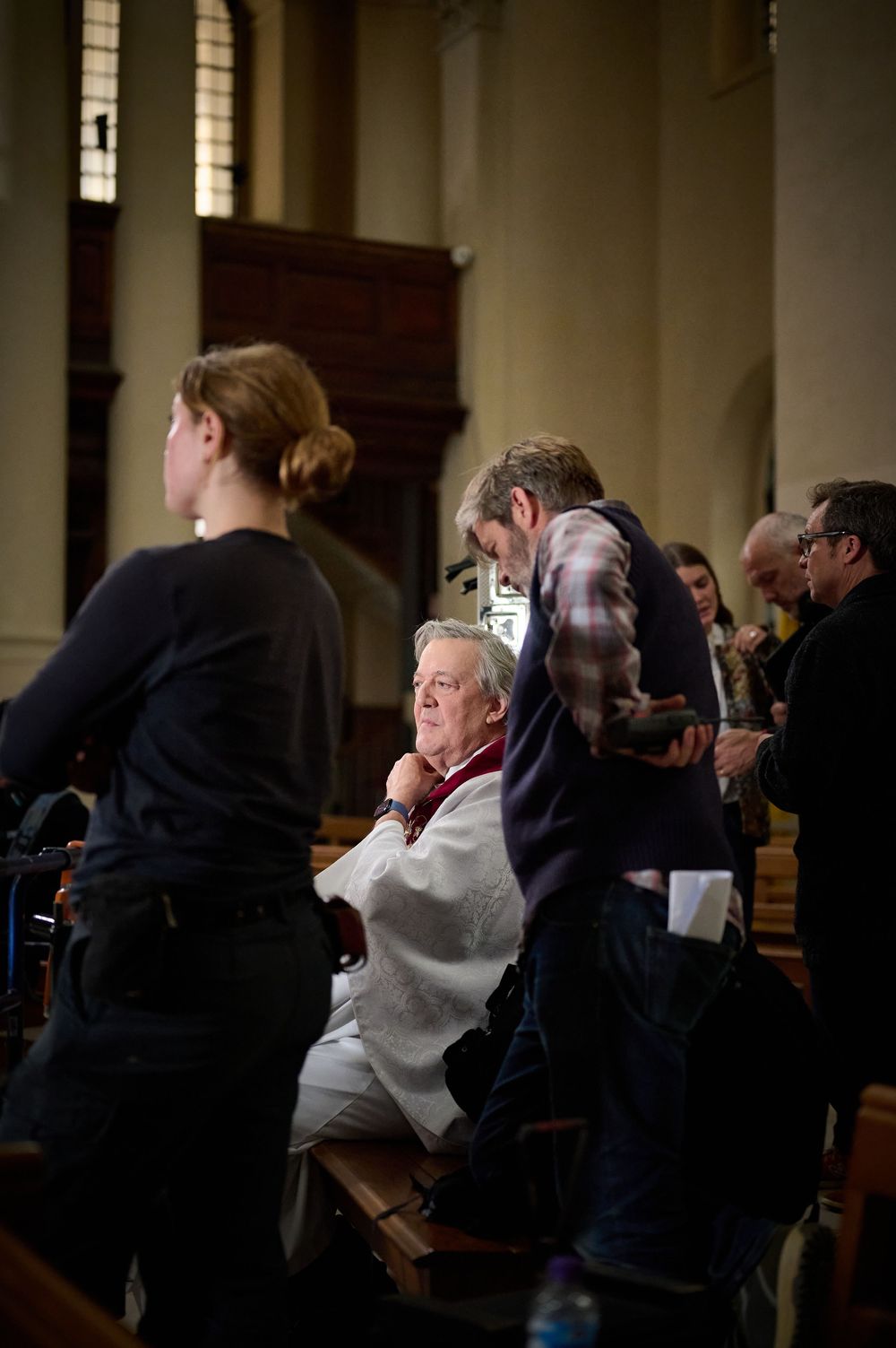 Behind the scenes photography for short film 'Joke' directed by Bob Cryer & featuring Sir Stephen Fry, Jack Docherty & Justin Edwards.