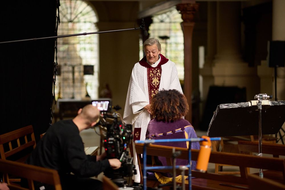 Behind the scenes photography for short film 'Joke' directed by Bob Cryer & featuring Sir Stephen Fry, Jack Docherty & Justin Edwards.
