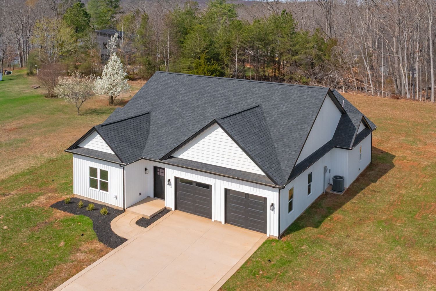 Real estate drone photography for a new home listing