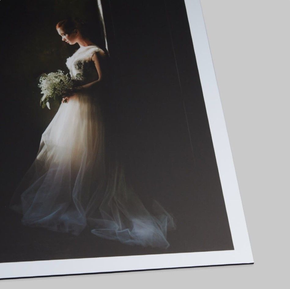 Close-up view of matte photo paper showcasing its smooth, non-reflective surface.