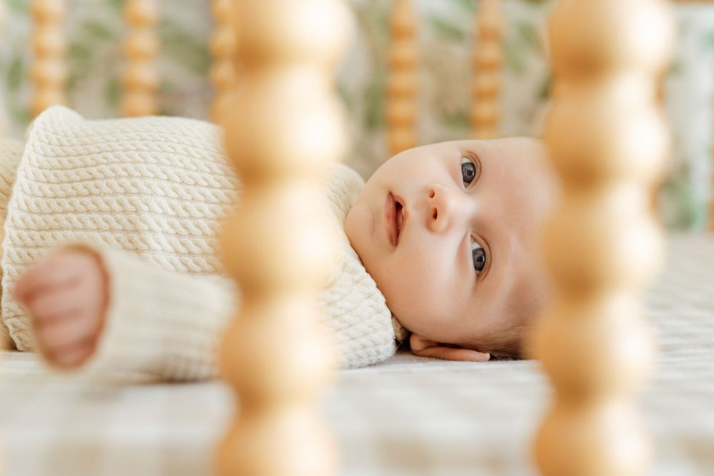 At home newborn photography newborn crib