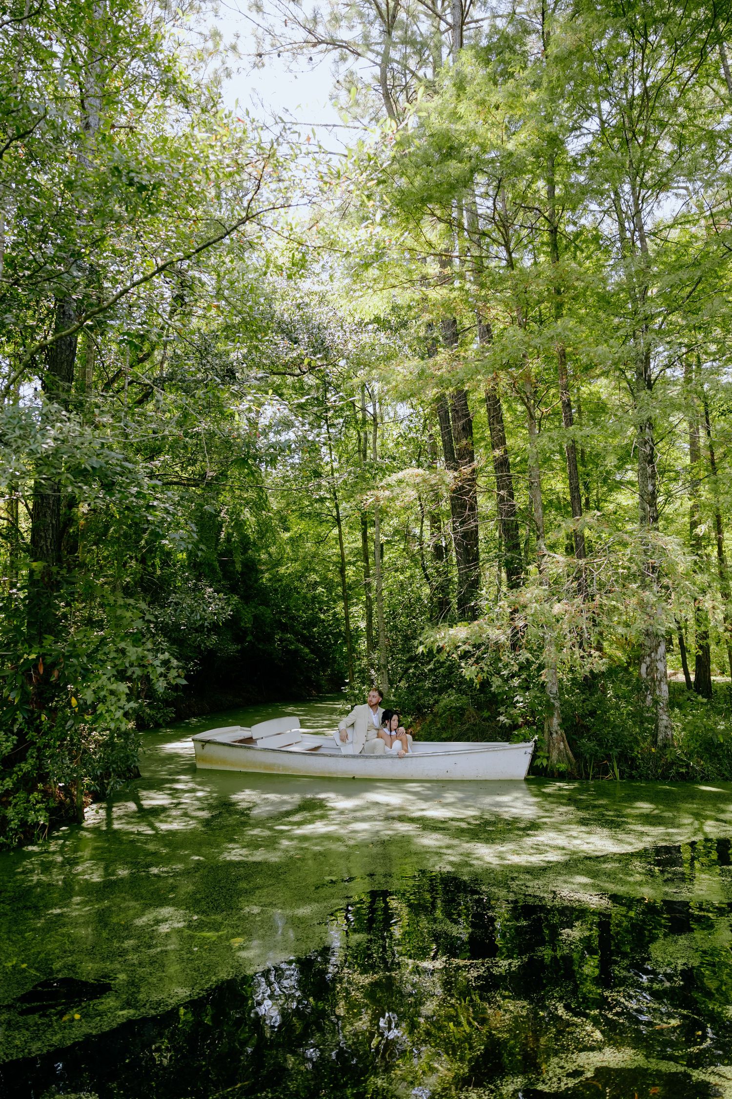 Bride and Groom portraits at cypress gardens in Charleston South Carolina where the notebook was filmed
