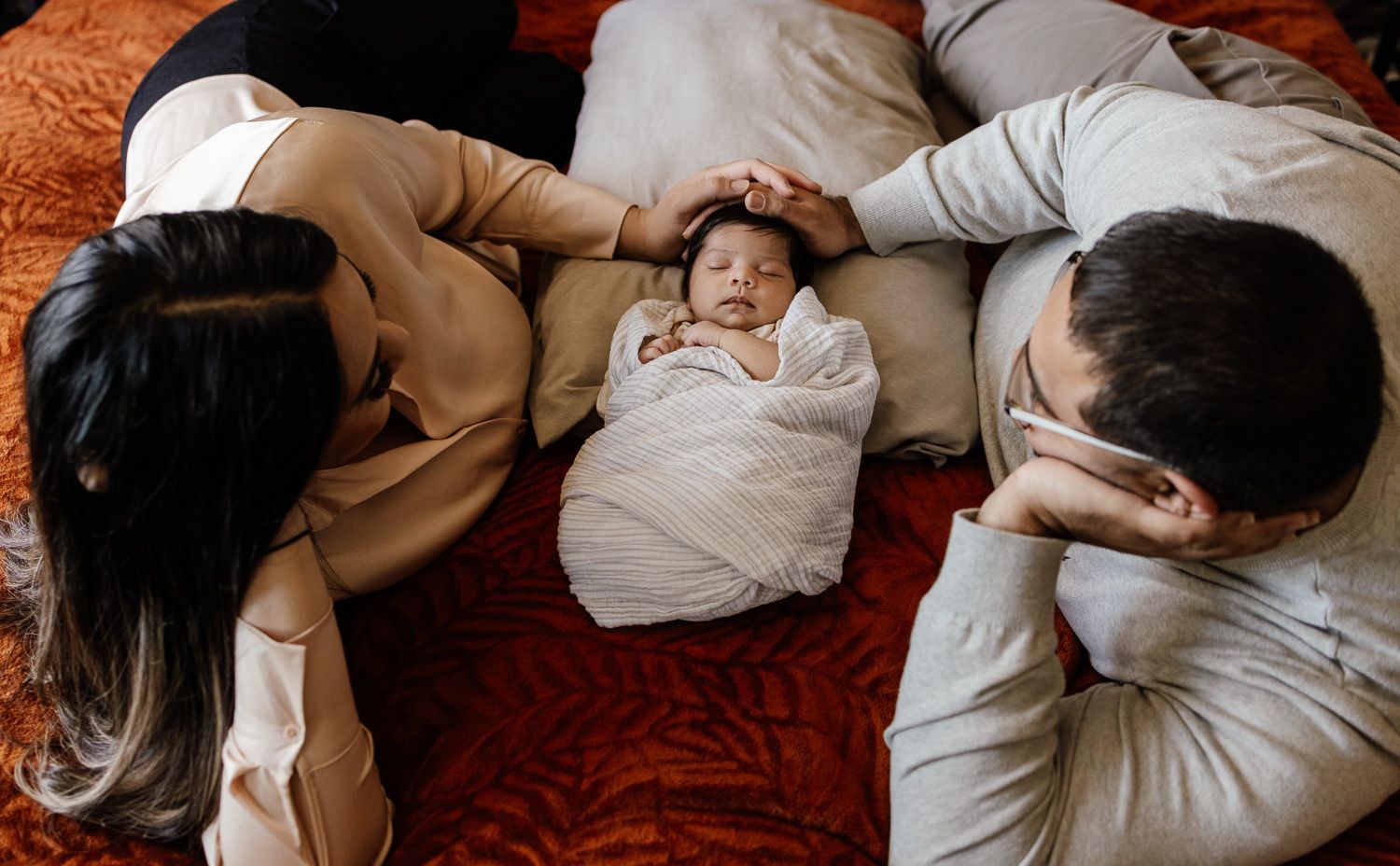 Los Gatos newborn photographer Cindy Tucey captures photos of sweet baby in San Jose lifestyle newborn photo session