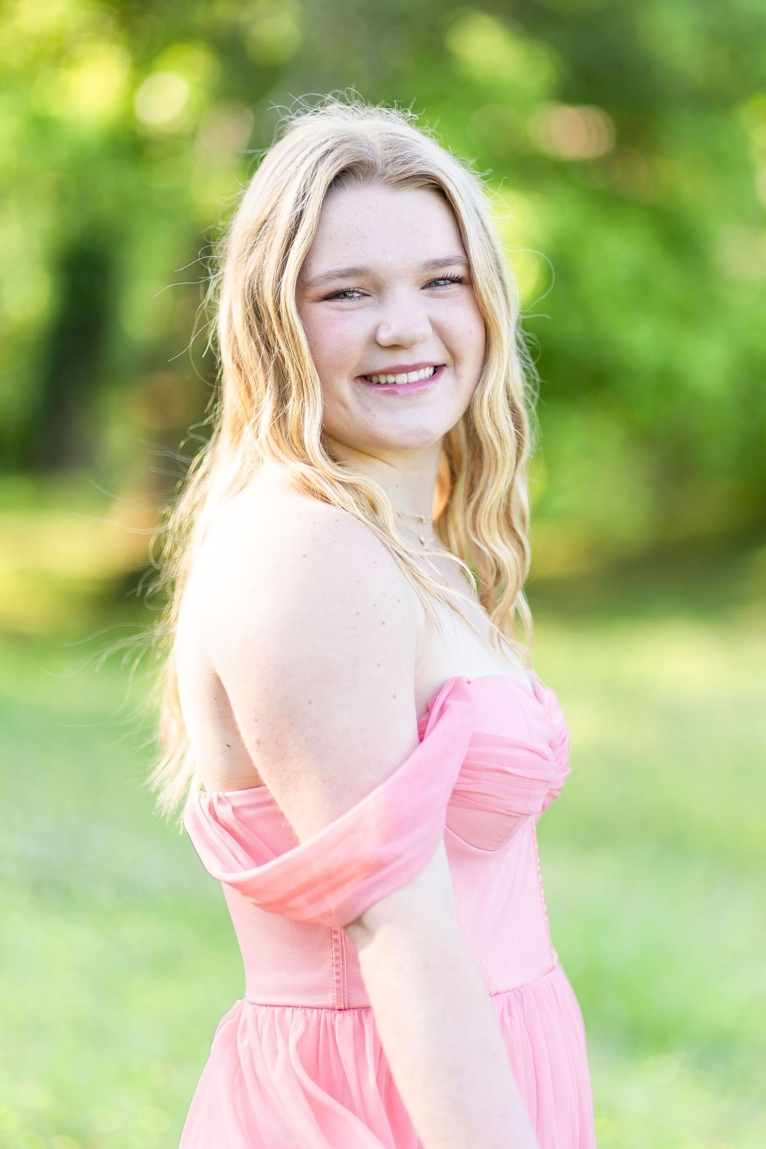 High school senior in field.