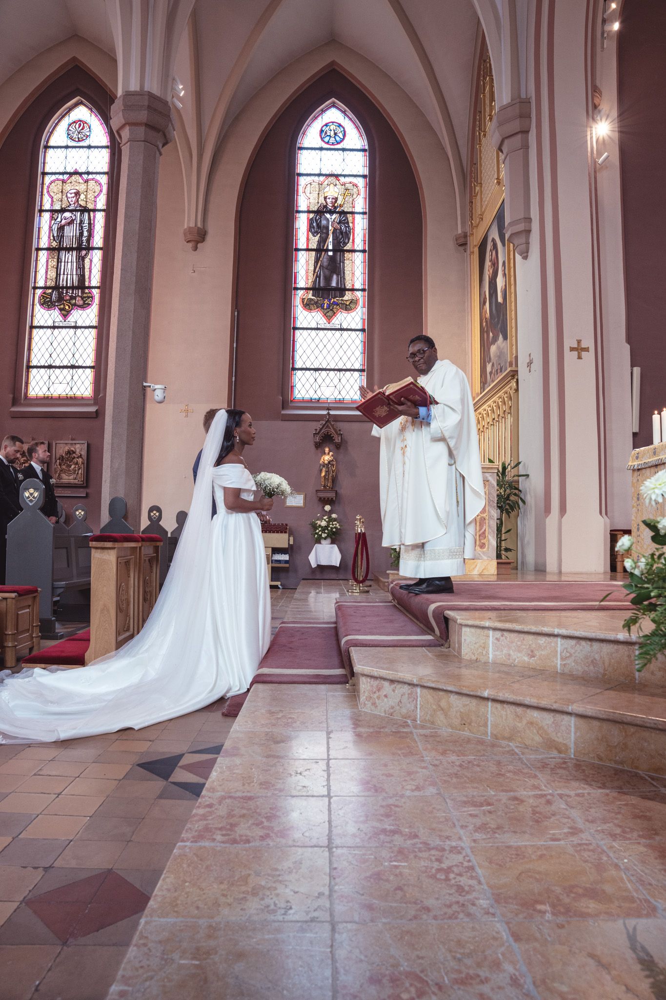 Wedding couple church