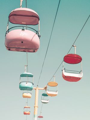 Santa Cruz retro colorful photography wall art print