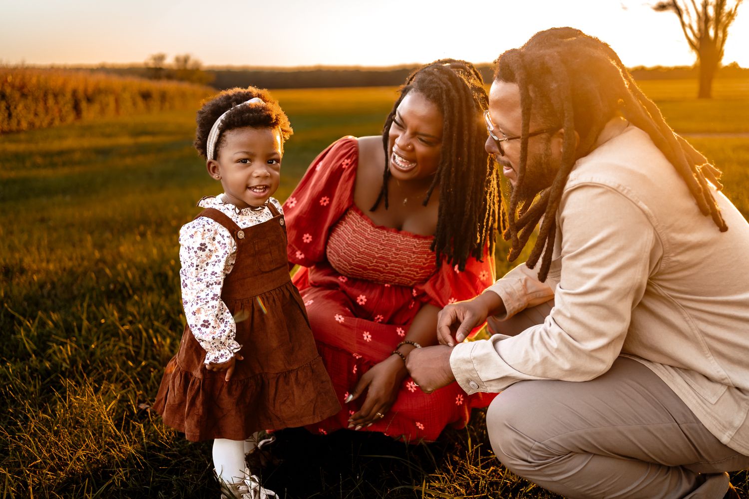 Rustic Boho Golden Hour Family