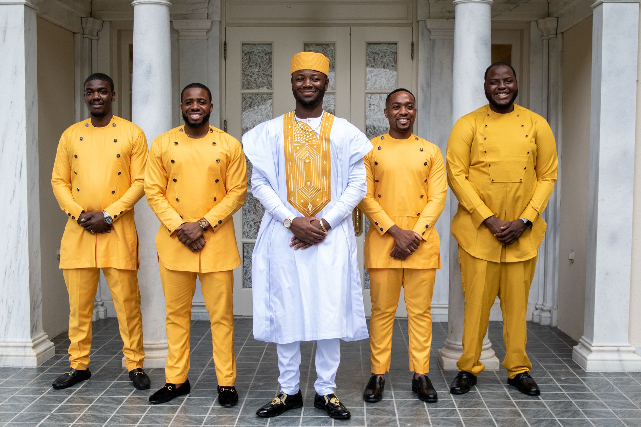 African wedding groomsmen