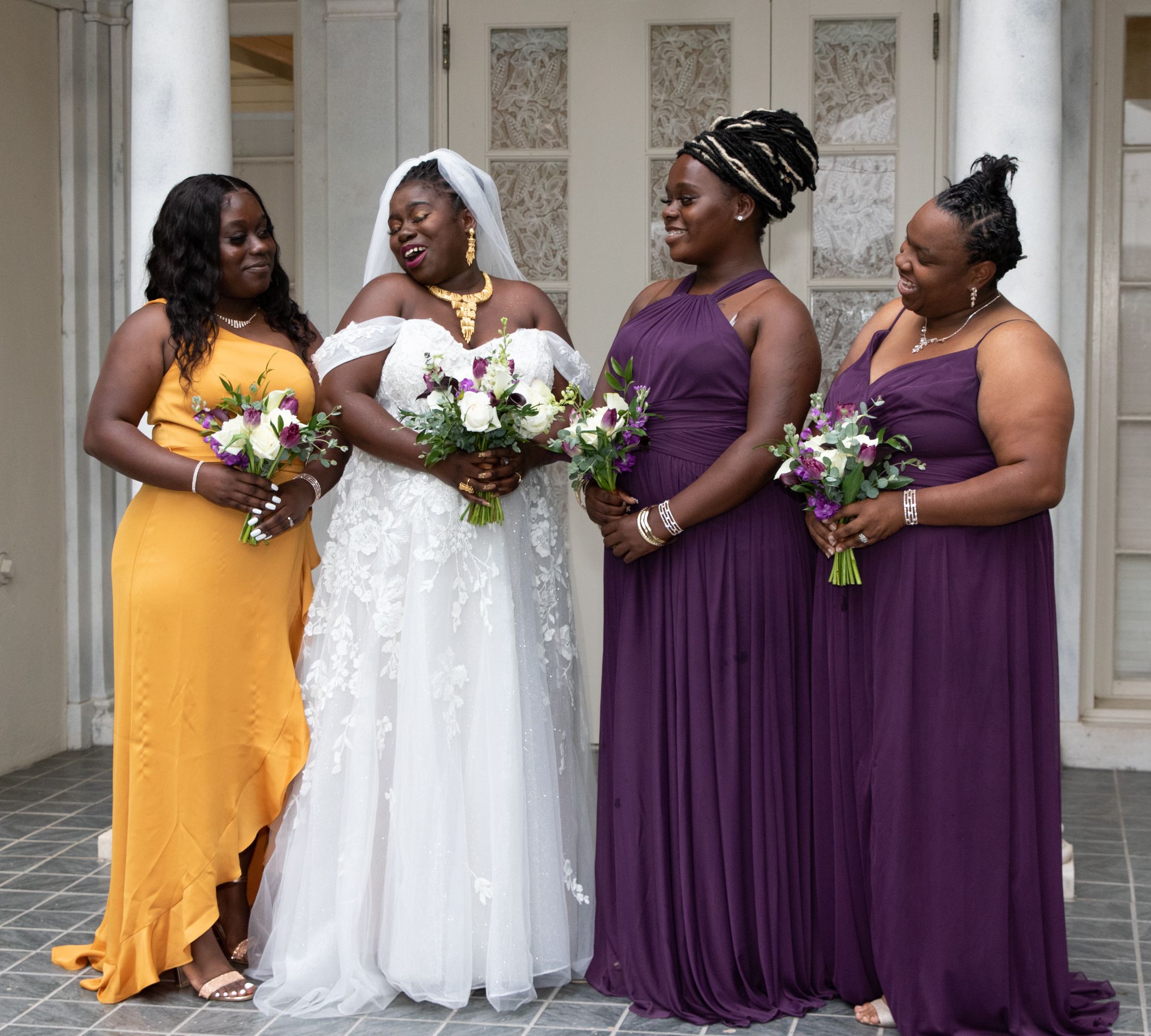 African wedding bridesmaids