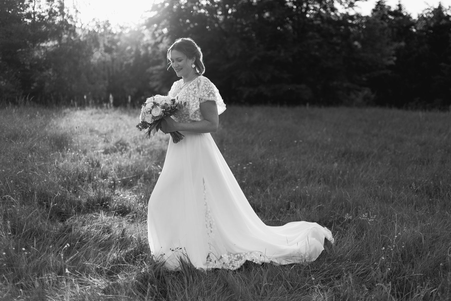 Séance photo de couple mariage golden hour alsace