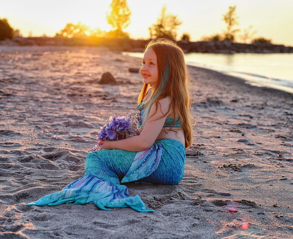 mermaid photoshoot alternative portrait and family photographer bergen ny