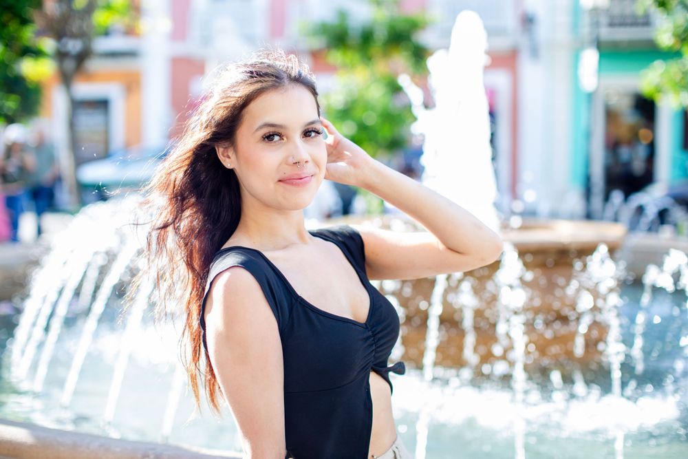 Senior portrait. Teenage girl. Old San Juan, Puerto Rico.